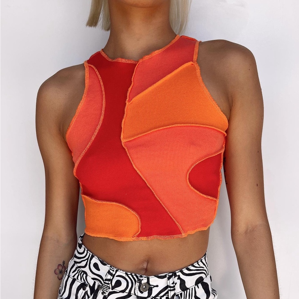 Princess Polly Kylo Orange Tank Size 0